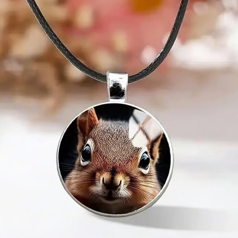Silver SQUIRREL Pendant Necklace